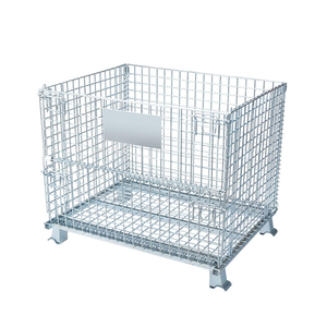 Hafif Yük Taşımacılığı için Metal Çelik Hasır Konteyner Depo Lojistik İstiflenebilir Tel Örgü Konteyner Taşıma Kutusu Sepet Konteyner - Product Image 1