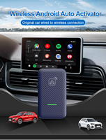 Adaptateur Android Auto sans fil 5,8 GHz en fibre de carbone avec logo OEM personnalisé, convertisseur de dongle de voiture filaire vers sans fil Plug & Play