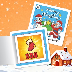 Solutions personnalisées billets à tirette Carte à déchirer Carte à double couche à décoller Cartes-cadeaux à tirette de conception libre - Product Image 3