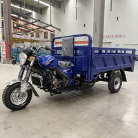 Tricycle cargo à moteur puissant de fabrication chinoise, à conduite inversée, à carrosserie ouverte, refroidi par eau, à essence