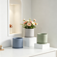 Pot de fleurs en céramique d'argile YBH Nordic Modern Matt, écologique, durable, léger, décoratif pour bureau, couleur personnalisée, en vrac, pour plantes succulentes