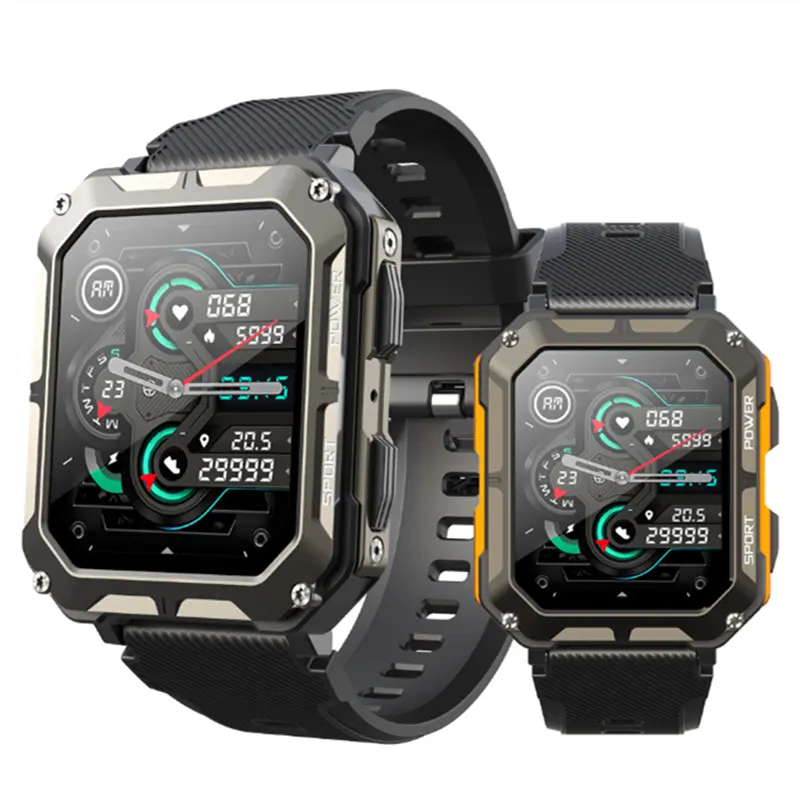 2024 New C20 Pro Smart Watch BT kabellose Anruf Business Outdoor Sport IP68 wasserdichte Armbanduhr für Android iOS