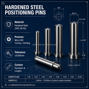 Broches de positionnement en acier trempé usinées sur mesure par micro-CNC pour l'automatisation de précision - Product Image 4