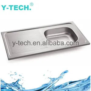 YK-1050B 304 Stainless Steel Kitchen Sink With Single Drain Board