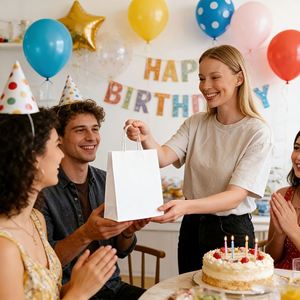 Bolsas de Regalo de Papel Blanco con Asas Reforzadas, Bolsas de Papel Lisas sin Olor para Empaquetado Personalizado con Marca Propia - Product Image 4