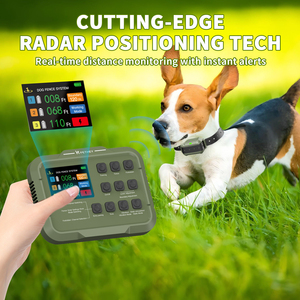 Clôture sans fil portable pour chien Collier d'entraînement aux chocs électriques IPX7 Système de confinement pour chien radar étanche - Product Image 2