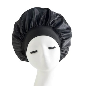 Gorro de pelo de satén elegante, turbante elástico personalizable, gorro de ducha de baño, gorro de noche suave ligero para dormir para mujeres, viaje diario - Product Image 4