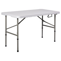 Table pliante portable d'extérieur en plastique, design minimaliste pour usage domestique, idéale pour la création de stands et l'étude