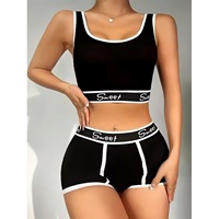 Ensemble de lingerie sport respirant pour femmes, soutien-gorge push-up et culotte, sans couture, confort et maintien améliorés, tendance, pour tous les jours
