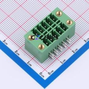 DB2ERHBM-3.5-2*5P-GN Plug-in Terminal Block Bent Lead Through Hole,P=3.5mm Board-to-Board / Socket - Closed Screw Fixing 2x5P - Product Image 1