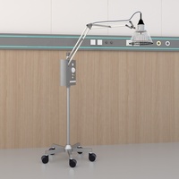 Roulettes TPE rotatives silencieuses avec tige filetée et logo personnalisé, 2, 2,5 et 3 pouces, pour supports IV et équipements médicaux