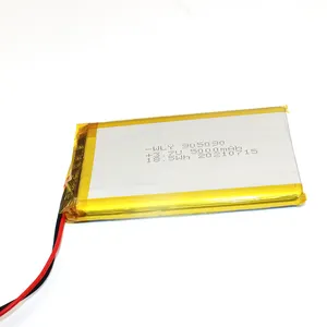 Big Capacity 5000mah Rechargeable Batteries 905090 3.7v 5a 18.5wh Lipo Battery With Wires