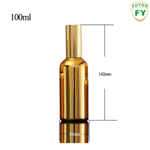 Fuyun Rapido di trasporto del nuovo design di lusso <span class=keywords><strong>100</strong></span> <span class=keywords><strong>ml</strong></span> scorrevole oro pompa bottiglia dello spruzzo di vetro - Product Image 2