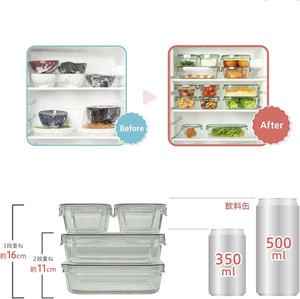 7-Piece BPA-Free Home Storage <b>Set</b> Microwaveable <b>Glass</b> Food Container with Eco-Friendly <b>Glass</b> Lids for Travel Meal Prep Box - Product Image 2