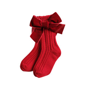 Chaussettes longues décontractées pour enfants, tendance et mignonnes, avec nœuds, pour l'automne et l'hiver, idéales pour Noël, pour bébés et jeunes enfants, vente en gros, offre spéciale - Product Image 5