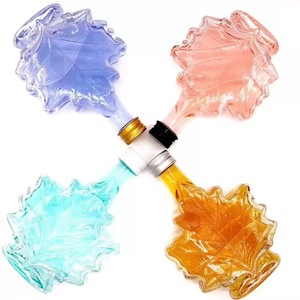 Nueva Botella de Vidrio Vacía de 50 ml con Forma de Hoja de Arce, con Asa y Tapa de Rosca para Jarabe, Miel, Tequila, <span class=keywords><strong>Brandy</strong></span> y Bebidas Energéticas - Product Image 1