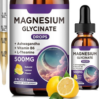 Gouttes de glycinate de magnésium avec bromélaïne et vitamines liquides pour adultes, nourrissant les nerfs cérébraux et améliorant la mémoire et le sommeil