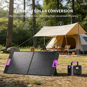 Panneaux solaires pliables ALECTER 100W, étanches IP65, haute efficacité, portables pour la survie hors réseau, le camping, l'alimentation d'urgence - Product Image 2