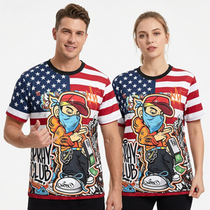 T-shirt pour homme à manches courtes, col rond, imprimé dessin animé Spray Club, style streetwear, coupe classique, logo imprimé sur le devant - Product Image 1
