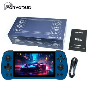 Console de jeu portable rétro FORYOBUD X55, écran HD de 5,5 pouces, console de jeu portable WiFi pour enfants et adultes, RK3566, émulateurs open source - Product Image 1