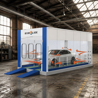 Cabine de peinture industrielle professionnelle antidéflagrante ATEX certifiée CE, four de peinture robuste de grande taille avec système de récupération de chaleur