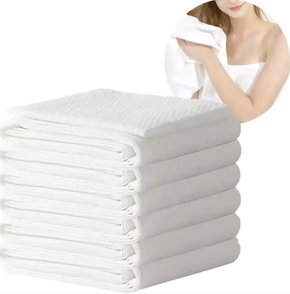 Einweg-Schnelltrocknungs-Bade- und Duschhandtücher aus Vliesstoff für Hotels Strände Reisen Hotelhandtücher