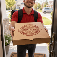 Scatole per Pizza in Cartone Ondulato Personalizzate, Produzione all'Ingrosso, Confezioni Alimentari Economiche