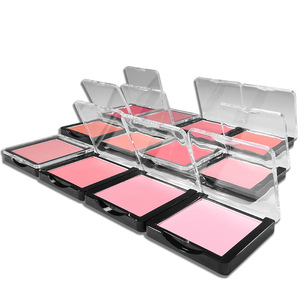 Poudre de fard à joues pressée transparente carrée noire de 12 couleurs, maquillage, marque privée, poudre de fard à joues - Product Image 2