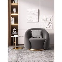 Fauteuil de relaxation en tissu de luxe léger, style nordique, design minimaliste, pivotant, modèle Tiger, pour salle à manger et salon, détente