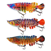Leurre Artificiel Rigide en ABS Imprimé Multi-Sections (8 Sections) 12cm 16g pour Truite, Brochet, Bar, Maquereau, Pargo et Poissons d'Eau Salée
