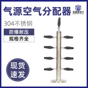 Distributeur d'air pneumatique multi-lignes réglable en acier inoxydable avec raccord rapide à bride et interrupteur d'instrument - Product Image 4