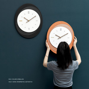 Nordic Style Luxury <b>Wall</b> <b>Clock</b> Round Quartz <b>Silent</b> Battery Powered For Living Room Home Decoration - Product Image 2