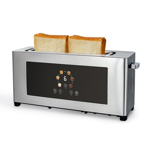 Máy nướng bánh mì cảm ứng thông minh 1/2/3/4 lát với màn hình màu, 6 cấp độ màu nâu, cài đặt có thể điều chỉnh cho bánh mì tròn, bánh mì, bánh nướng xốp - Product Image 4