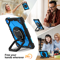 Étui de protection robuste antichoc pour tablette, coque en PC rigide et silicone avec sangle de transport pour iPad 9.7 5e et 6e génération 2017 2018 Pro 9.7