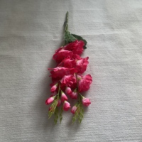 Bunga Gladiolus Buatan 5 Tangkai Fancy Flower, Rangkaian Bunga Halcyon Sutra Elysian untuk Dekorasi Pernikahan Katedral dan Konservatori