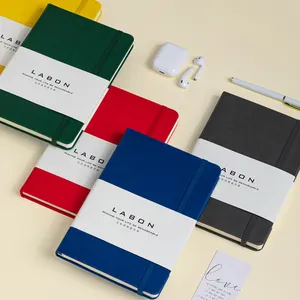LABON Creative Note Books Custom Logo Waterproof Notepad Cover Colorful Customizable A5 Size Pu Leather Hardback Notebook