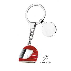 Llavero Rojo con Accesorio de Casco y Moneda para Motocicletas - Product Image 3