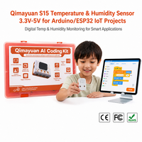 Kit de Robot Programable Scratch Python ESP32, Juguete Electrónico de Codificación por Bloques, Sensor de Temperatura y Humedad, Módulo de Seguimiento IR