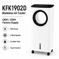 Ventilateur intelligent sans pales à moteur DC sans balais 12 vitesses, minuterie 7,5H, pour un refroidissement électrique optimal en été – Meilleur prix, design moderne et éolien naturel