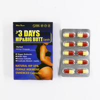 Capsules Hormonales Féminines HIP&BIG BUTT pour Adultes - 3 Jours - Hanches Plus Larges - Efface la Cellulite - Non Destiné aux Femmes Enceintes