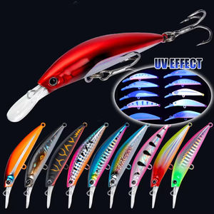 70mm 17g bloque de tungsteno sonajeros UV efecto luminoso cuerpo duro Minnow señuelo de pesca cebo Jerkbait - Product Image 3