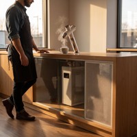 Distributeur d'eau chaude commercial sous comptoir pour salon de thé