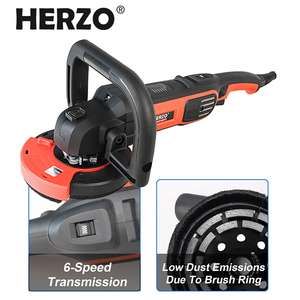 Herzo כף יד 1600w 125 מ מ מ מ מכונת מטחנת בטון עם מהירות מתכווננת - Product Image 2