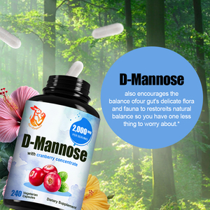 Cápsulas de D-Manosa y Arándano para Adultos, Personalizables de Fábrica, Promueven la Salud del Tracto Urinario, Prebiótico Natural de Grado Alimenticio - Product Image 6