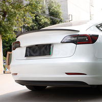Aileron de coffre arrière en fibre de carbone sèche préimprégnée, moulé par compression, avec moule métallique, compatible Tesla Model 3 2018-2025, style A