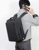 Sac à dos pour ordinateur portable personnalisable en stock, résistant à l'eau, en polyester enduit de PU, léger, durable, pour le travail, les étudiants