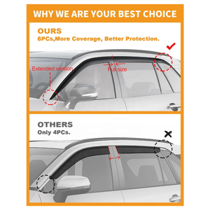 <span class=keywords><strong>6</strong></span> Piezas - Protectores de Lluvia para Ventanas Compatibles con Toyota RAV4 2019-2025, Visera de Ventana de Perfil Bajo, Deflectores de Ventana Extra Duraderos con Cinta Adhesiva - Product Image 2