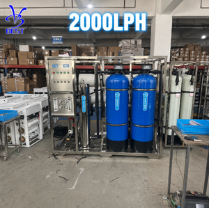 Equipo de Purificación de Agua por Ósmosis Inversa de 2000 Lph, Planta de 2 M3/h con Estructura de Acero Inoxidable SS304, Control Automático PLC BT-4000LPH - Product Image 1