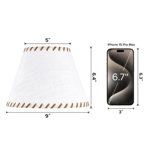 White <b>Bell</b> Fabric Shade <b>Small</b> Round Iron Pendant Light Easy Installation Living Room Chandelier - Product Image 2