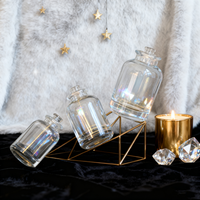 Flacon de parfum de luxe de haute qualité, 30 ml, 50 ml, 100 ml, en verre transparent brillant, à la mode, personnalisable, avec couvercle en bois, impression sérigraphique